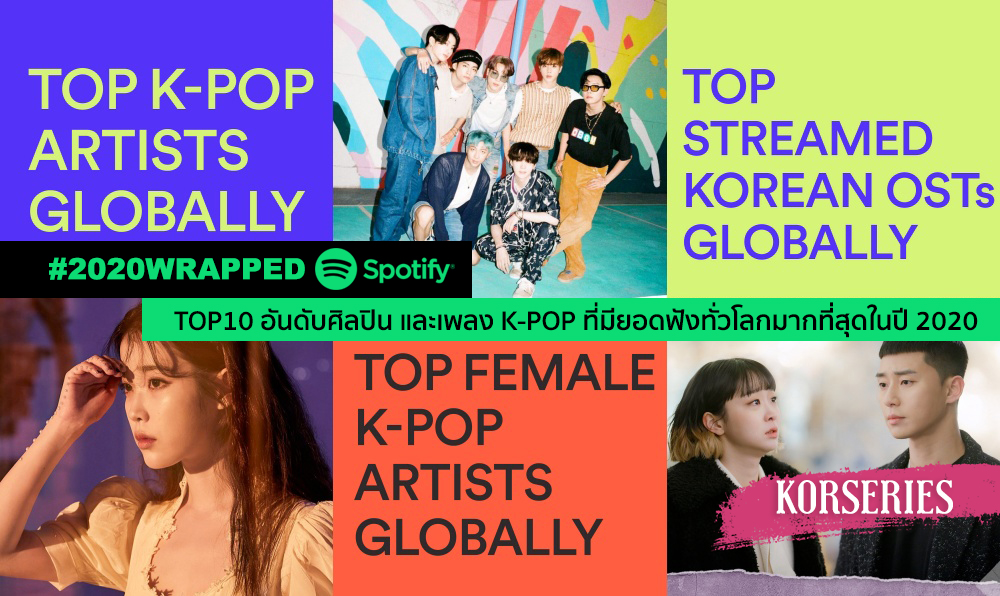 #2020Wrapped | Spotify เผย TOP10 อันดับศิลปิน และเพลง K-POP ที่มียอดฟัง