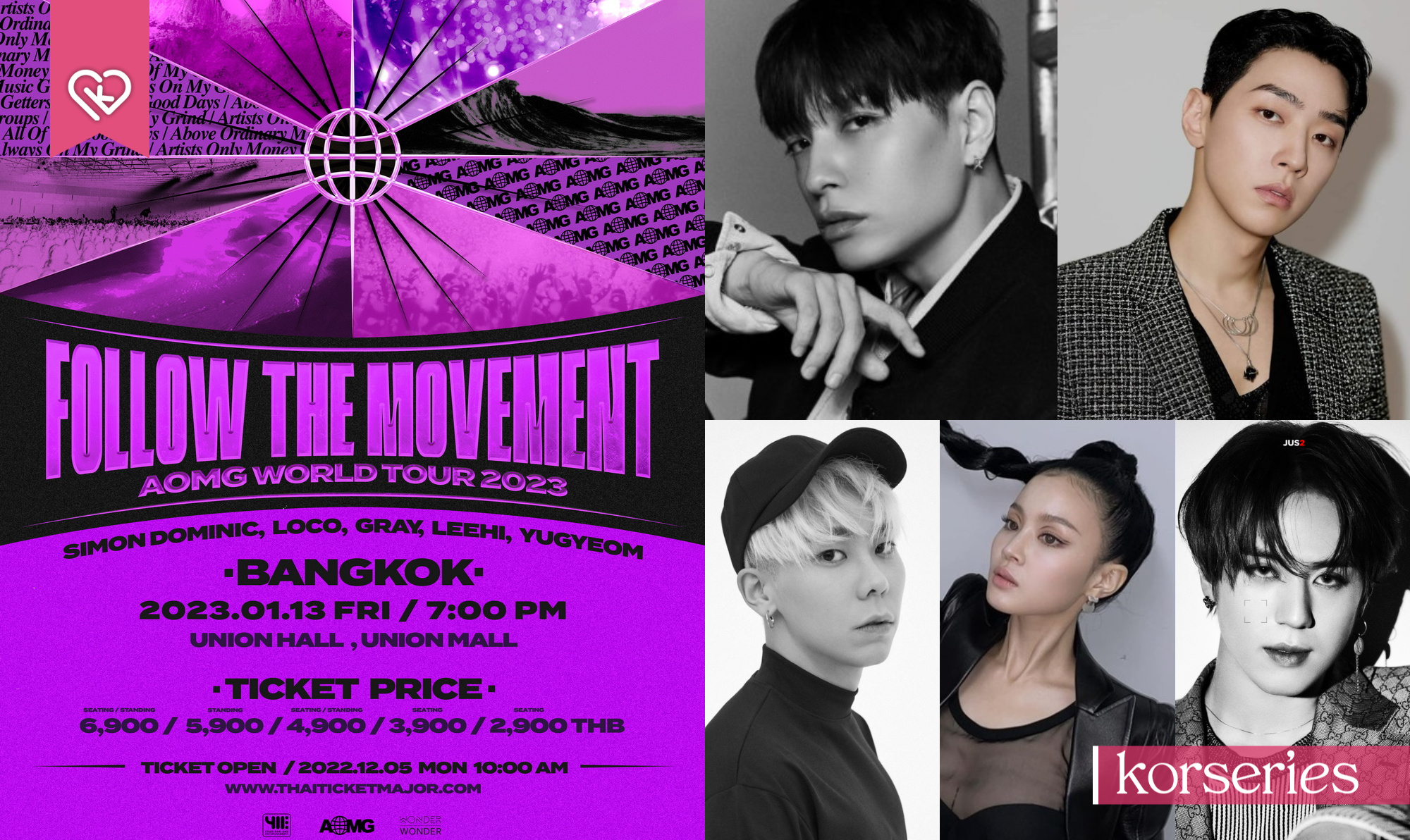 AOMG ขน 5 ศิลปินตัวตึงบุกไทย ในงาน [FOLLOW THE MOVEMENT] AOMG WORLD ...